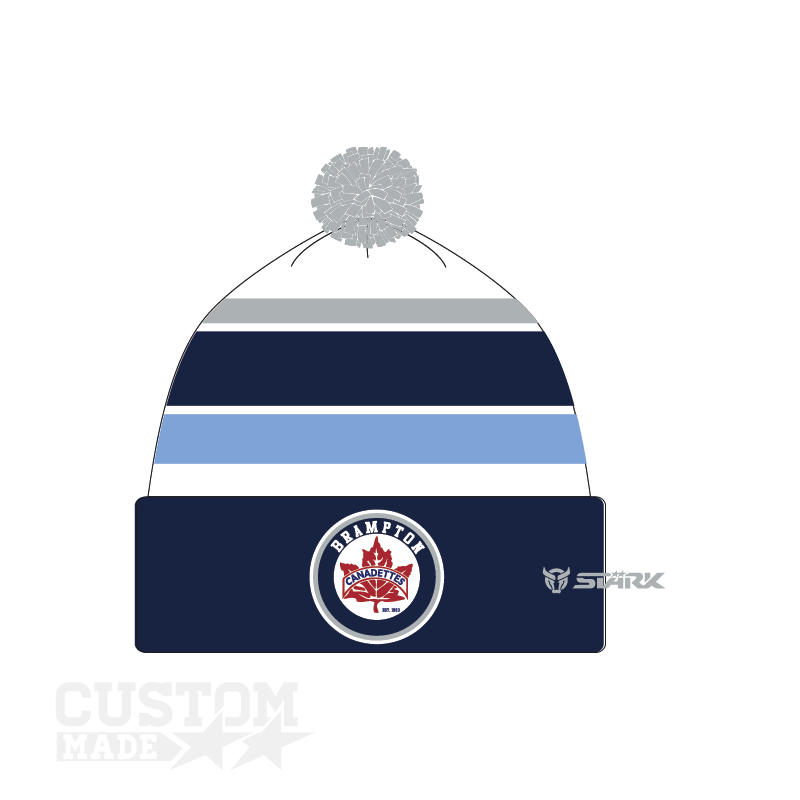 BRAMPTON CANADETTES - DELUXE STRIPED POM POM BEANIES